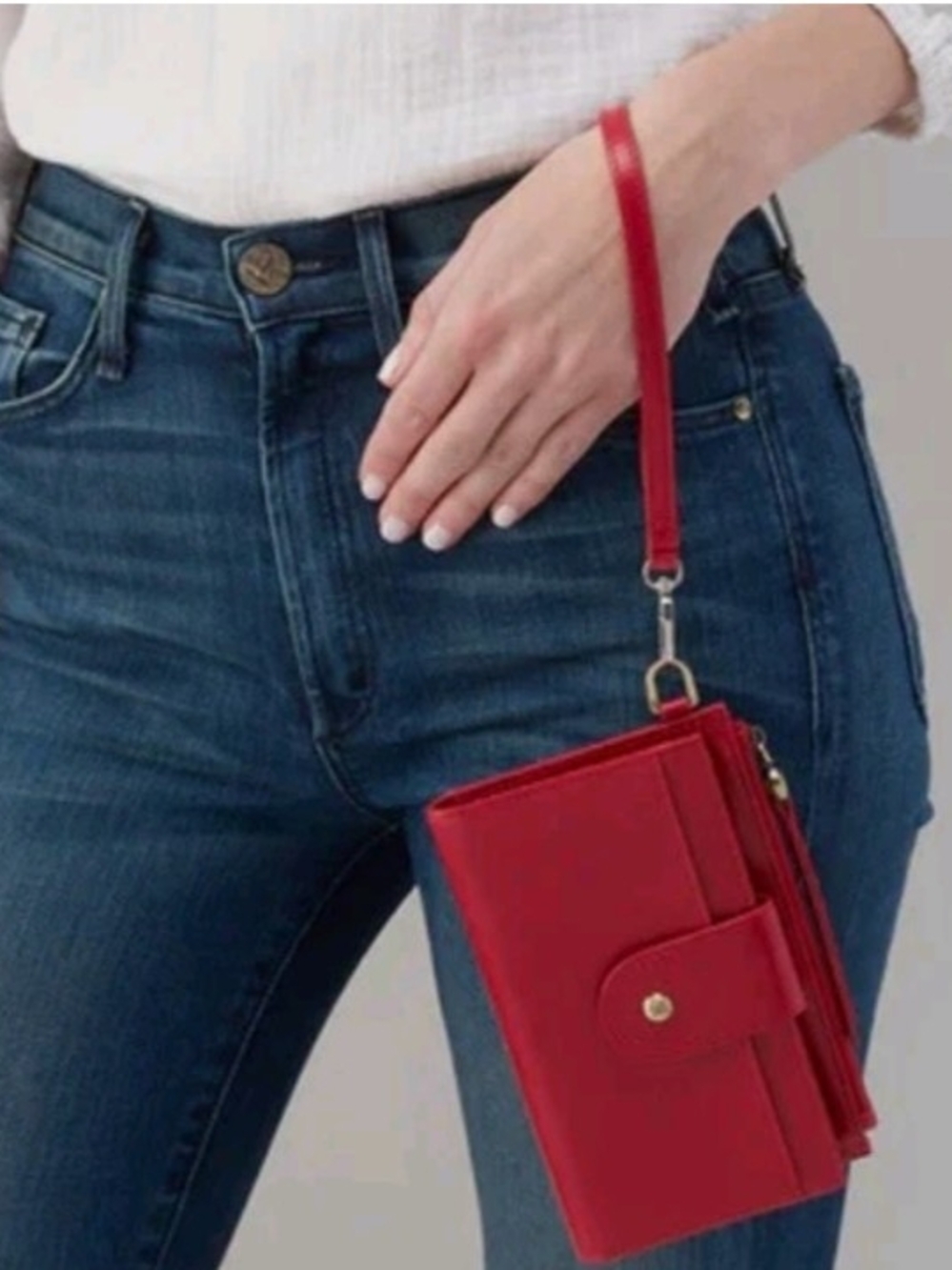 HOBO Red Wristlet Clutch